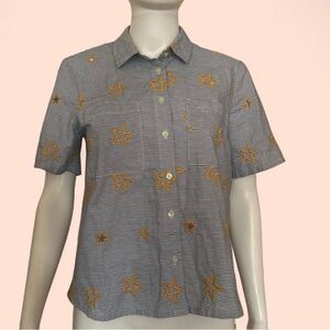Madewell Button Up Star Blouse